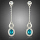 Blue Austrian Crystal Drop Earrings