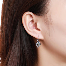 Load image into Gallery viewer, Blue Austrian Crystals Drop Earrings -KPE0365 - KHAISTA Fashion Jewellery
