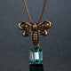 Blue Austrian Crystal Pendant Necklace