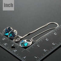 Blue crystal necklace detail by Khaista