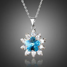 Load image into Gallery viewer, Blue Crystal Waterdrop Pendant Necklace KPN0169 - KHAISTA Fashion Jewellery
