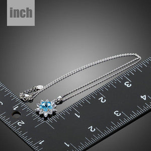 Blue Crystal Waterdrop Pendant Necklace KPN0169 - KHAISTA Fashion Jewellery