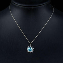 Load image into Gallery viewer, Blue Crystal Waterdrop Pendant Necklace KPN0169 - KHAISTA Fashion Jewellery
