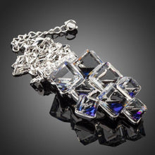 Load image into Gallery viewer, Blue Effect Cluster Necklace - KHAISTA Fashion Jewellery
