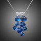 Blue Effect Crystal Cluster Necklace