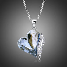 Load image into Gallery viewer, Blue Heart Dangle Pendant KPN0243 - KHAISTA Fashion Jewellery
