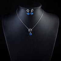 Side angle view of Khaista blue cube set