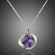 Blue Crystal Love Pendant Necklace