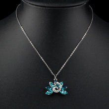 Load image into Gallery viewer, Blue Peacock Tail Necklace KPN0118 - KHAISTA Fashion Jewellery
