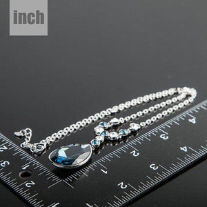 Blue Water Crystal Necklace - KHAISTA Fashion Jewellery