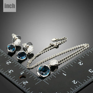 Blue Water Earrings & Necklace Set - KHAISTA Fashion Jewellery