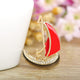 Crystal Sailing Boat Brooch Pin