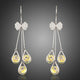 Bow Knot Crystal Drop Hoop Earrings