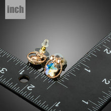 Load image into Gallery viewer, Bowknot Crystal Flower Stud Earrings - KHAISTA Fashion Jewellery
