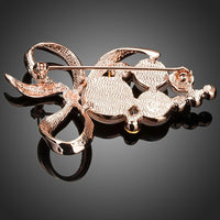 Close-up of crystals on Khaista bow knot brooch