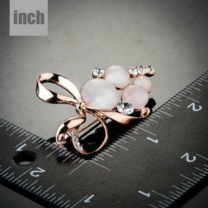 Bowknot Design Crystal Pin Brooch - KHAISTA Fashion Jewellery