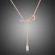 Crystal Bow Knot Pendant Necklace