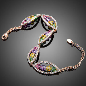 Budding Flower Crystal Bracelet - KHAISTA Fashion Jewellery