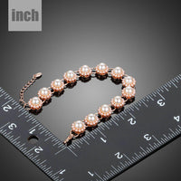 budding flower pearl bracelet detail view by KHAISTA