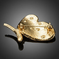 Butterfly wing detail on Khaista crystal pin brooch