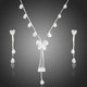 Butterfly Cut Cubic Zirconia Necklace and Drop Earrings Set