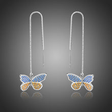 Load image into Gallery viewer, Butterfly Drop Earrings -KPE0376 - KHAISTA Fashion Jewellery

