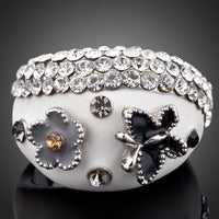Premium luxury butterfly crystal party ring design displayed on a clean white background
