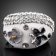 Premium Butterfly Crystal Party Ring with Elegant Floral Accents