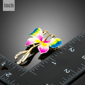 Butterfly Oil Paint Pin Brooch For Women - KHAISTA Fashion Jewellery