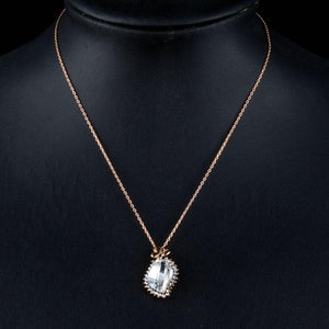 Butterfly on Crystal Pendant Necklace - KHAISTA Fashion Jewellery