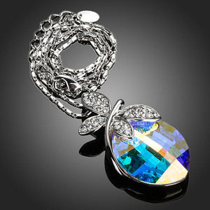 Butterfly on Crystal Pendant Necklace KPN0129 - KHAISTA Fashion Jewellery