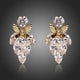 Butterfly on Leaf Crystal Drop Earrings