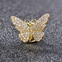 Side view of Khaista butterfly statement brooch