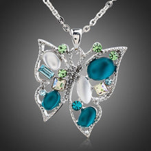 Load image into Gallery viewer, Butterfly Sketch Crystal Chain Necklace - KHAISTA Fashion Jewellery
