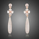 Cactus Flower Crystal Drop Earrings