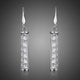Candle Shape Crystal Drop Earrings