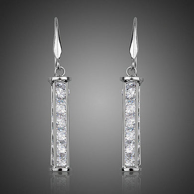 Candle Shaped Crystal Drop Earrings - KHAISTA Fashion Jewellery