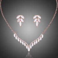 Khaista cat's eye CZ antler bridal wedding jewellery set
