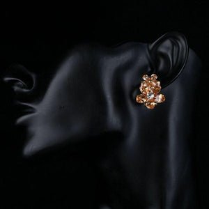 Champagne Buttercup Stud Earrings - KHAISTA Fashion Jewellery