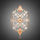 Champagne Zircon Crystal Statement Brooch