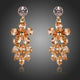 Champagne Crystal Cluster Drop Earrings