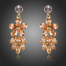 Load image into Gallery viewer, Champagne Cluster Drop Earrings -KPE0110 - KHAISTA Fashion Jewellery

