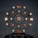 Champagne CZ Universe Collar Brooch Pin