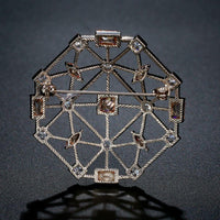 Close-up of CZ stones on Khaista universe collar brooch