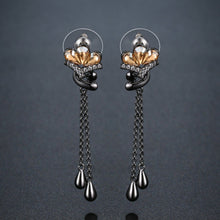 Load image into Gallery viewer, Champagne Flower Drop Earrings -KPE0368 - KHAISTA Fashion Jewellery
