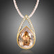Champagne Pear Shape Crystal Necklace