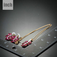 Load image into Gallery viewer, Cherry Cubic Zirconia Drop Earrings &amp; Necklace Set - KHAISTA Fashion Jewellery
