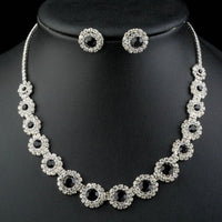 Close-up of black and clear CZ on Khaista contrast set