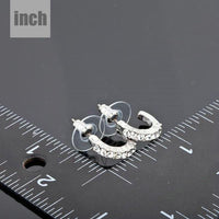 classic crystal stud earrings detail view by KHAISTA