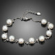 Classic Milk White Crystal and Pearl Bracelet